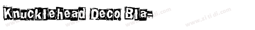 Knucklehead Deco Bla字体转换